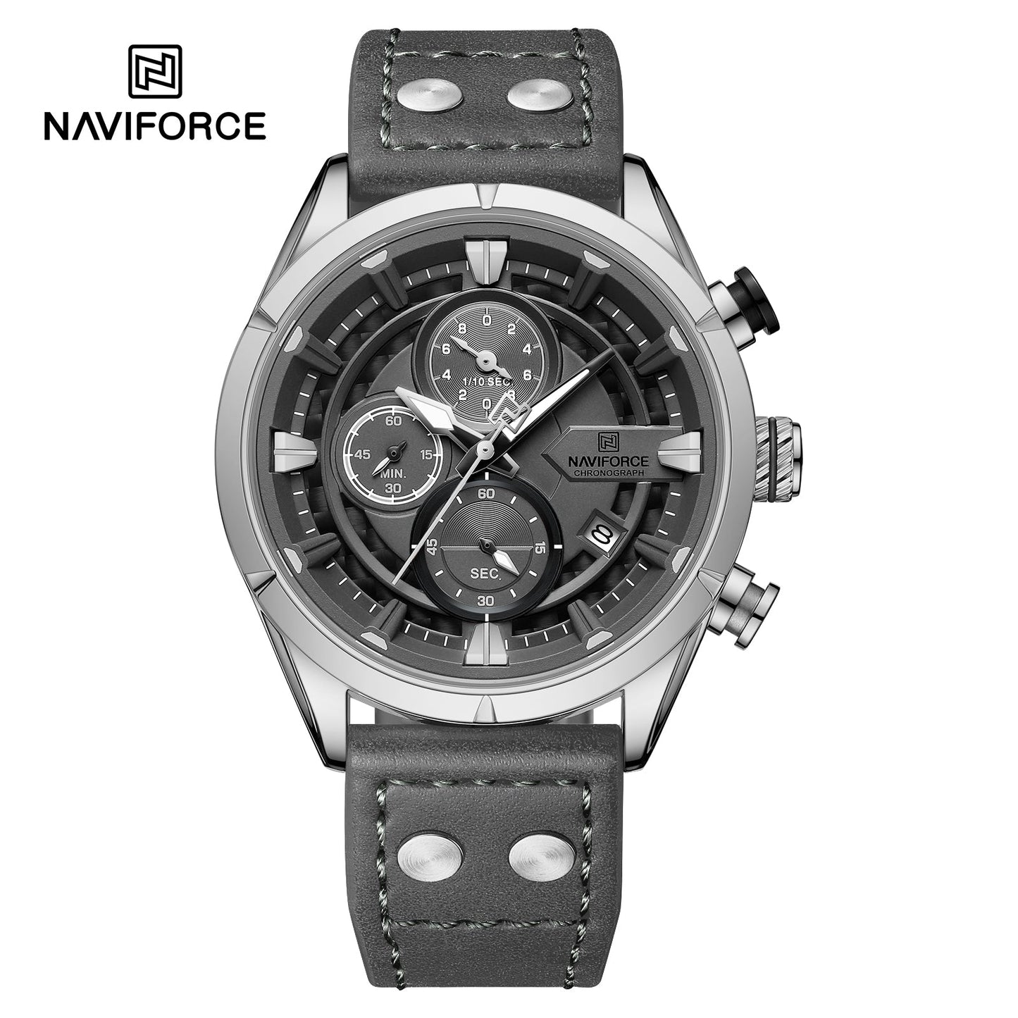 Naviforce Cuero Cronógrafo Ref NF8045