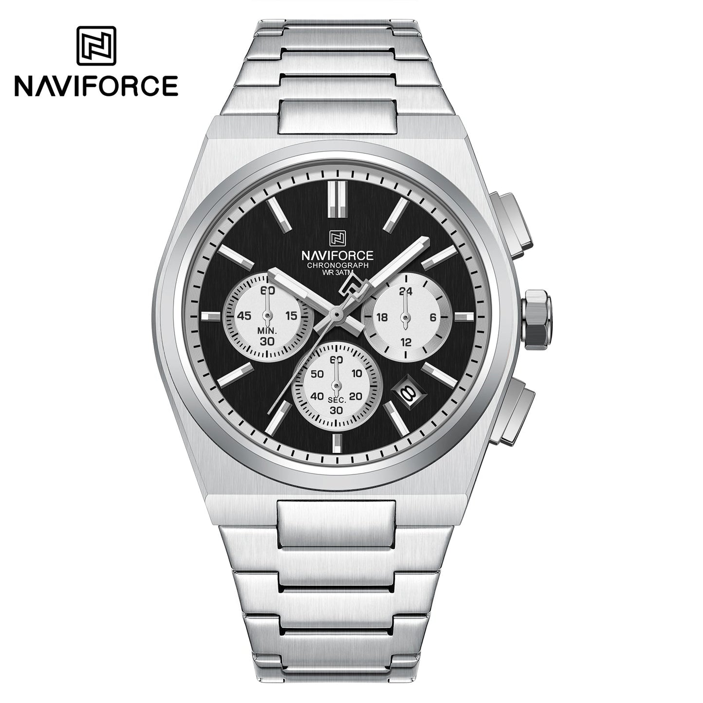 Naviforce Acero Cronógrafo Ref NF8048G