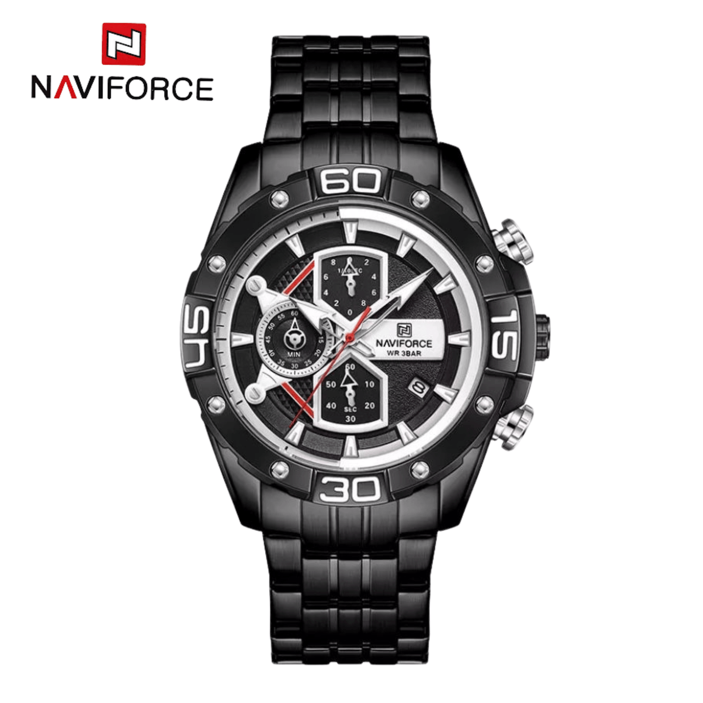 Naviforce Acero Cronógrafos Funcionales Ref NF8018M