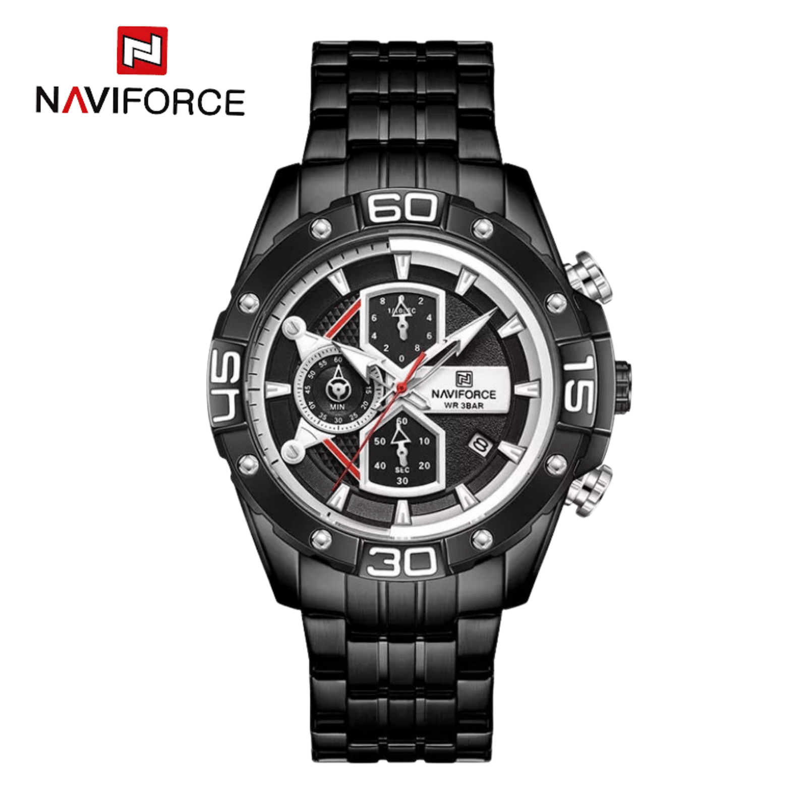 Naviforce Acero Cronógrafos Funcionales Ref NF8018M