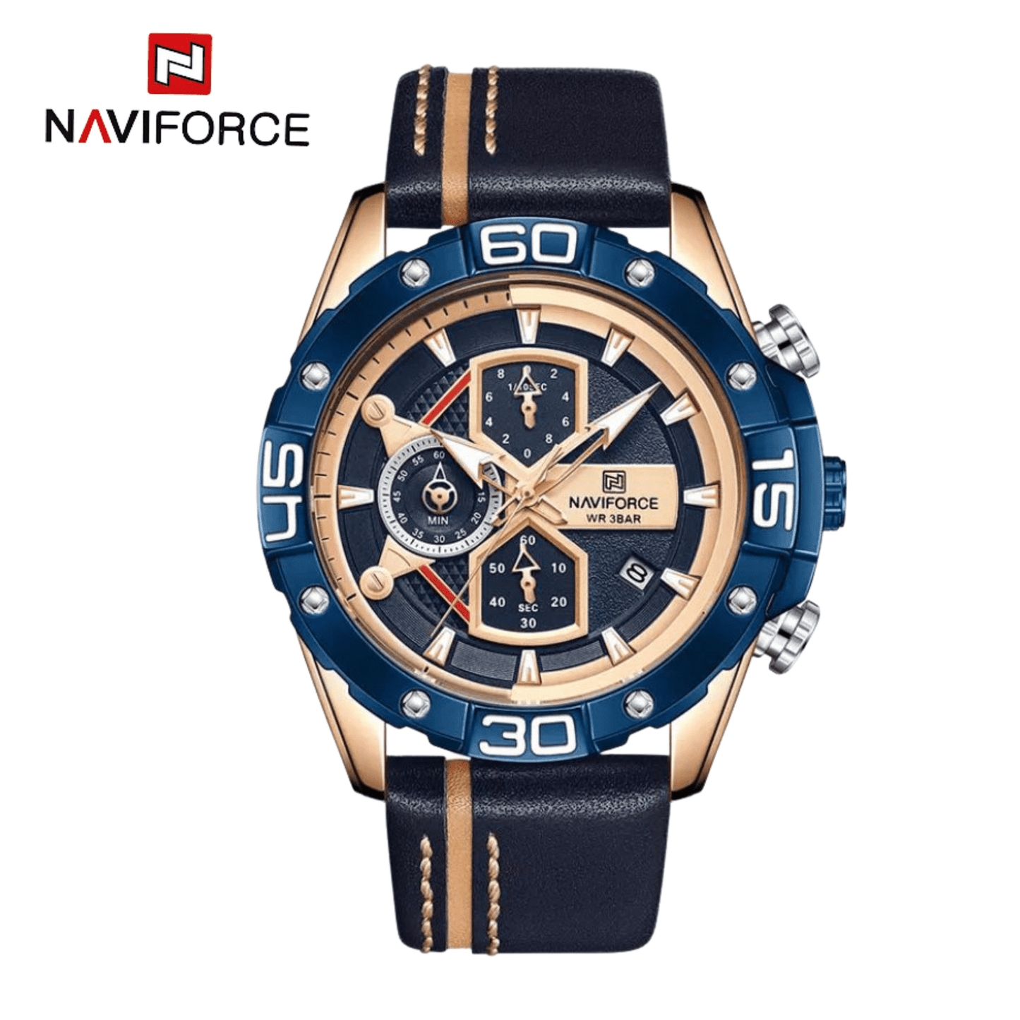 Naviforce Acero Cronógrafos Funcionales Ref NF8018M