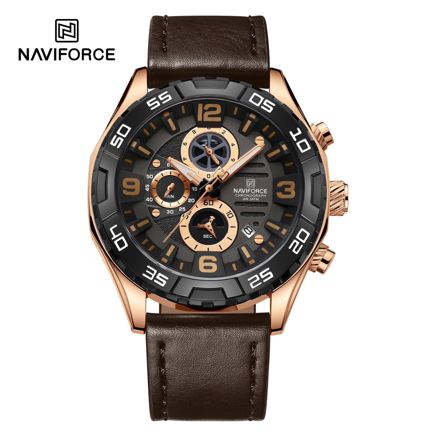 Naviforce Cuero Cronógrafo Ref NF8043