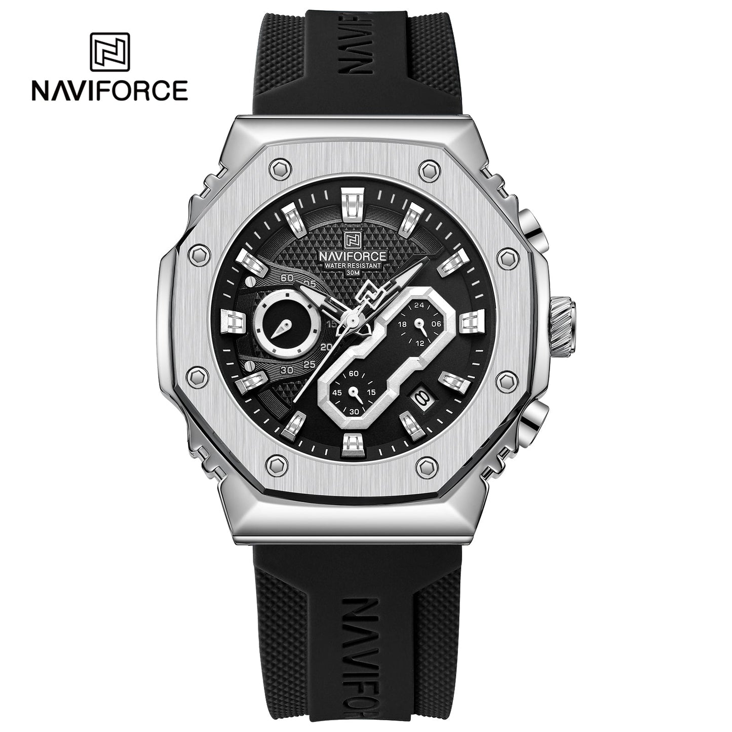 Naviforce Caballero Análogo Funcional Silicona Ref NF8035G