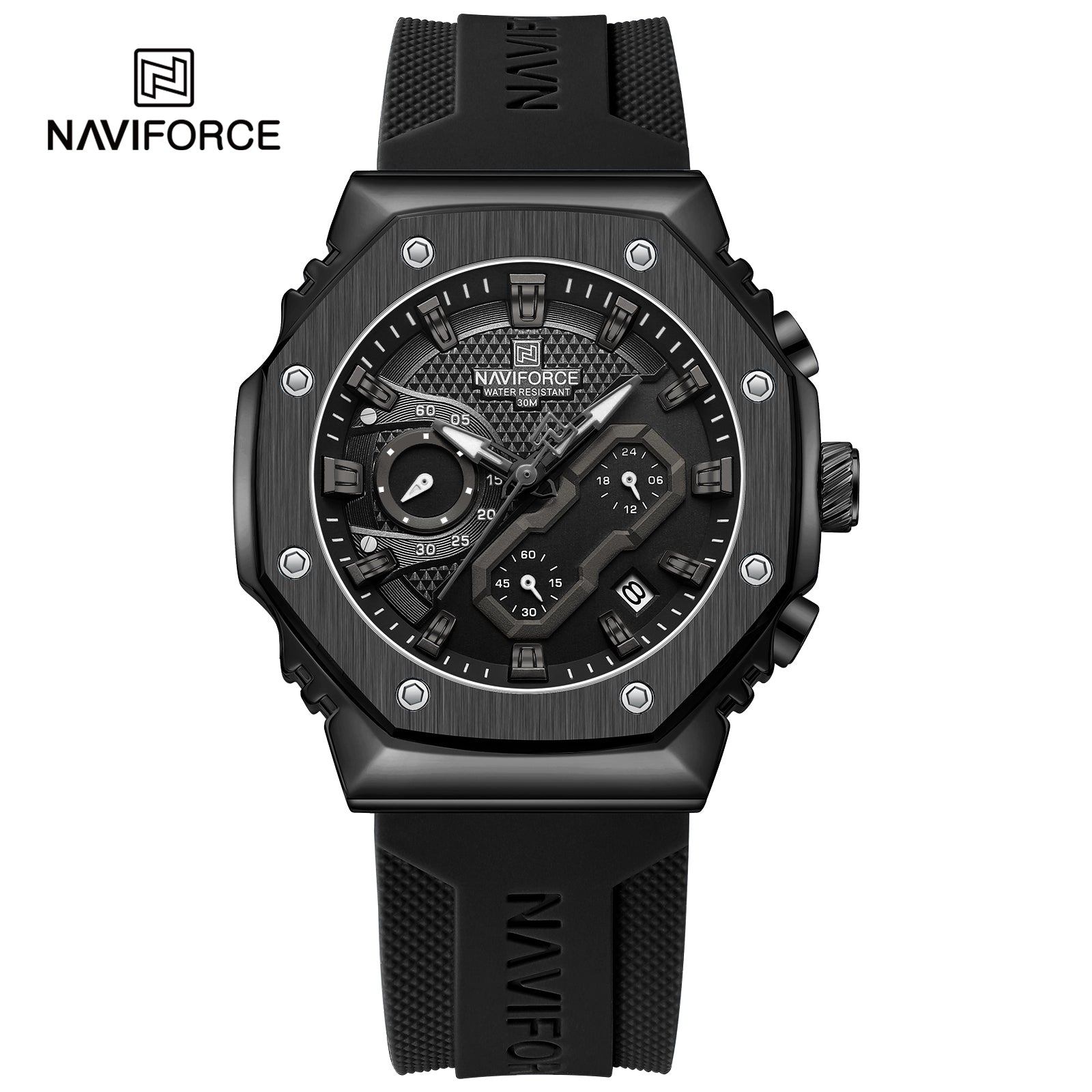 Naviforce Caballero Análogo Funcional Silicona Ref NF8035G