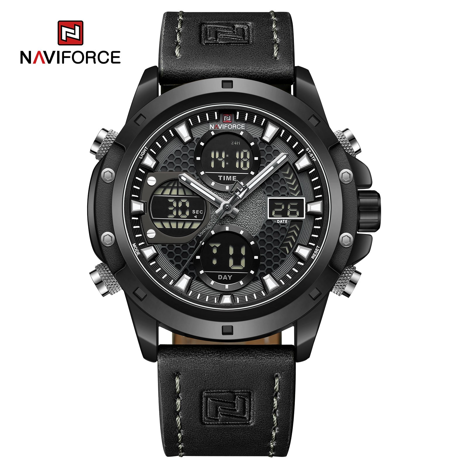 Naviforce Cuero Doble Hora Ref NF9225