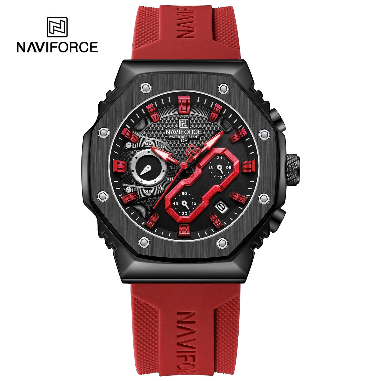 Naviforce Caballero Análogo Funcional Silicona Ref NF8035G