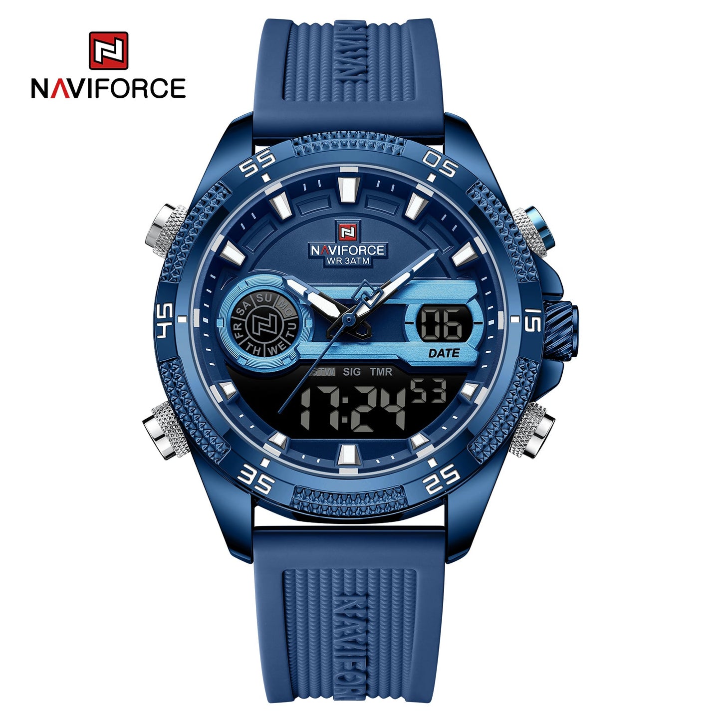 Naviforce Cuero Doble Hora Ref NF9223