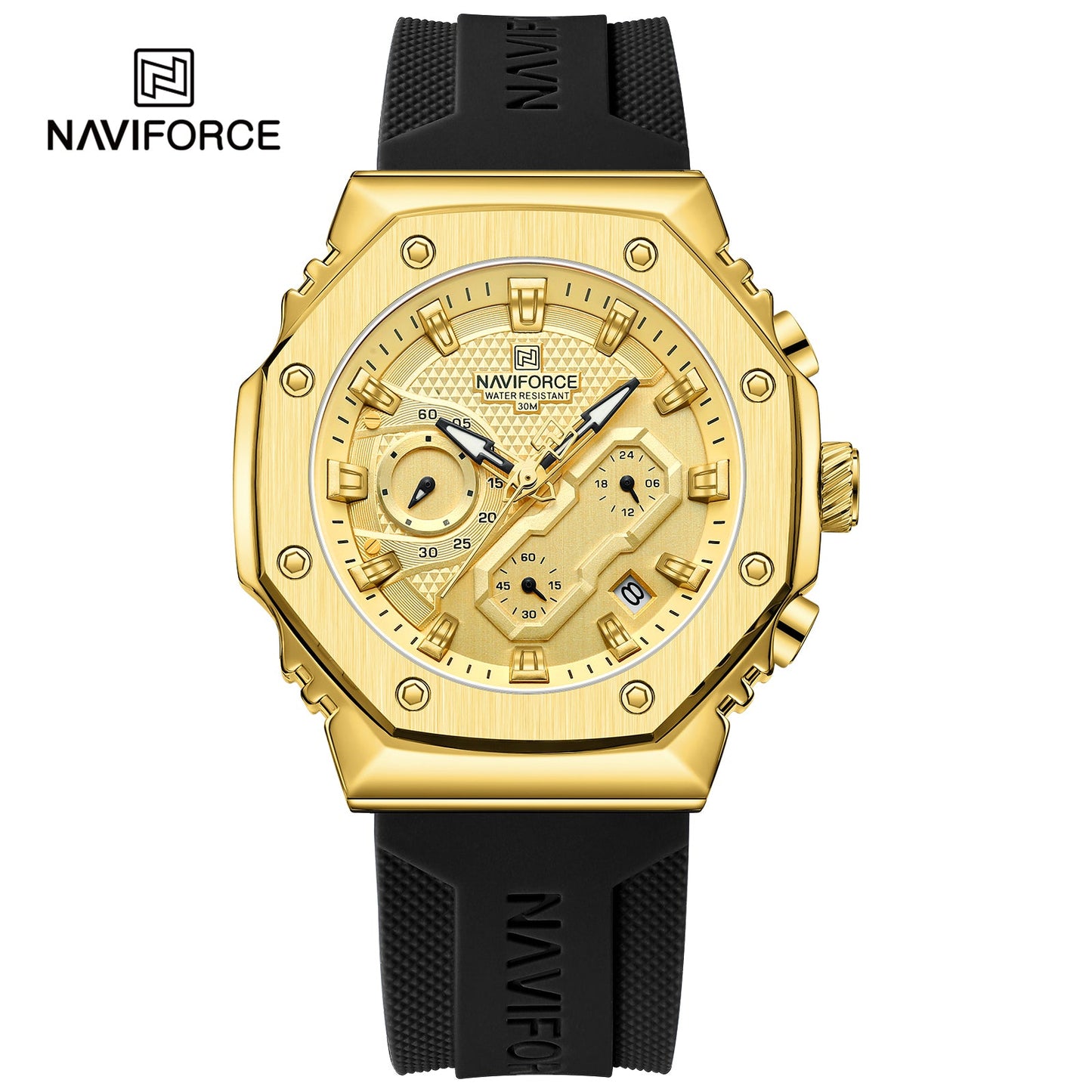 Naviforce Caballero Análogo Funcional Silicona Ref NF8035G