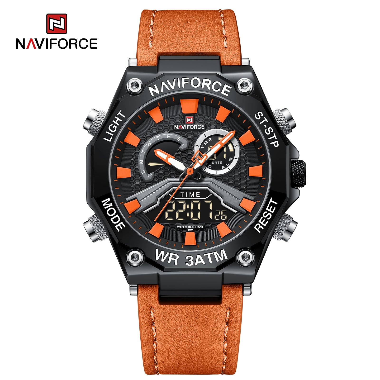 Naviforce Cuero Doble Hora Ref NF9220L