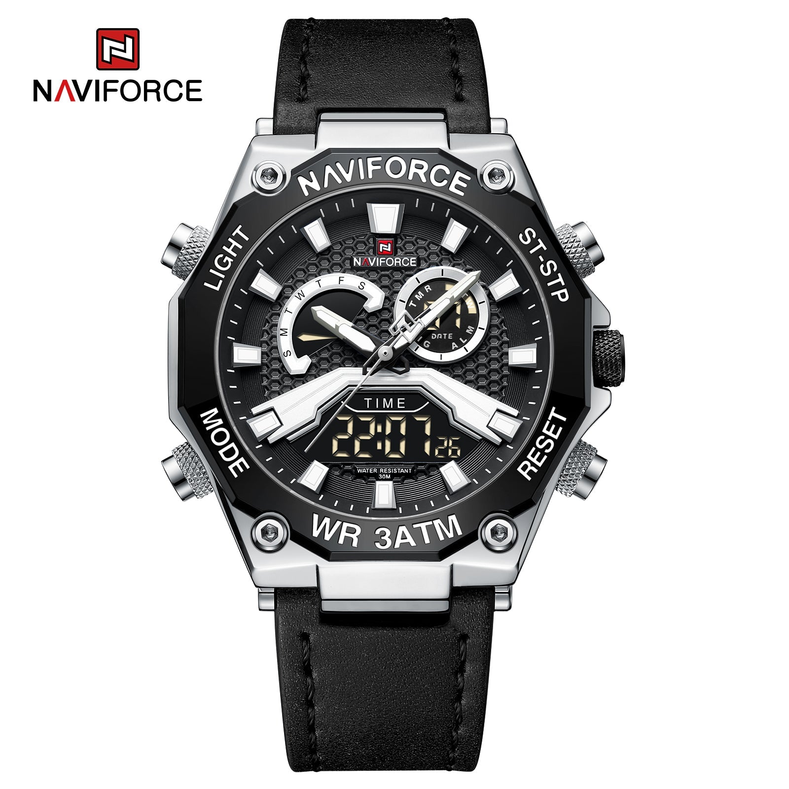 Naviforce Cuero Doble Hora Ref NF9220L