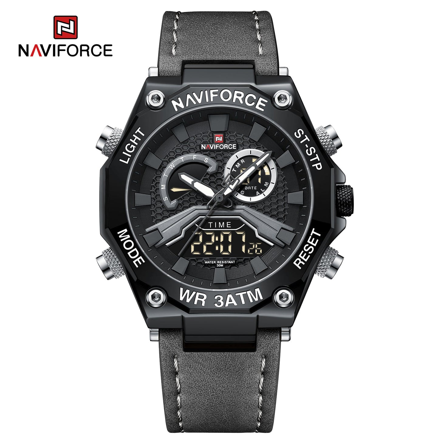 Naviforce Cuero Doble Hora Ref NF9220L