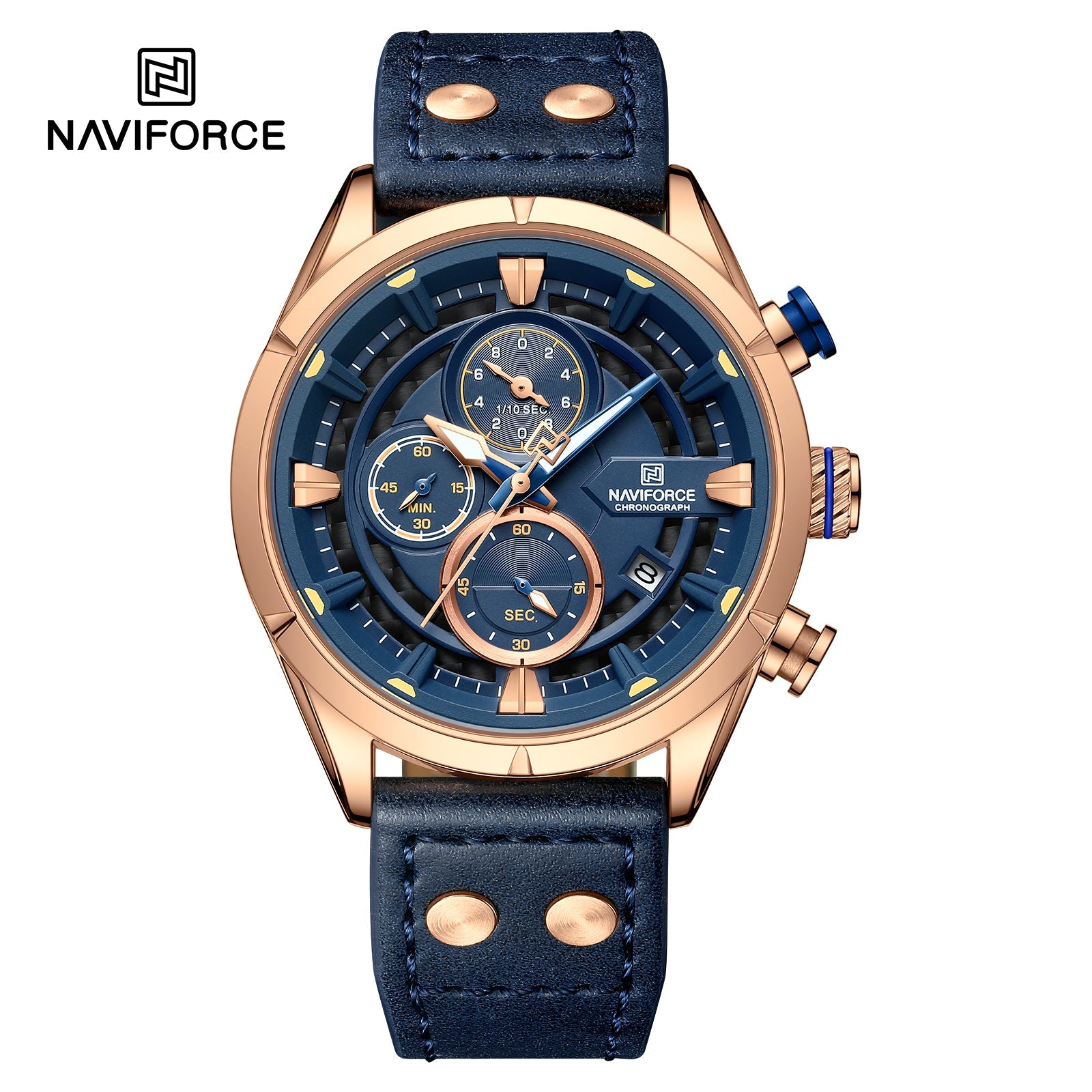 Naviforce Cuero Cronógrafo Ref NF8045