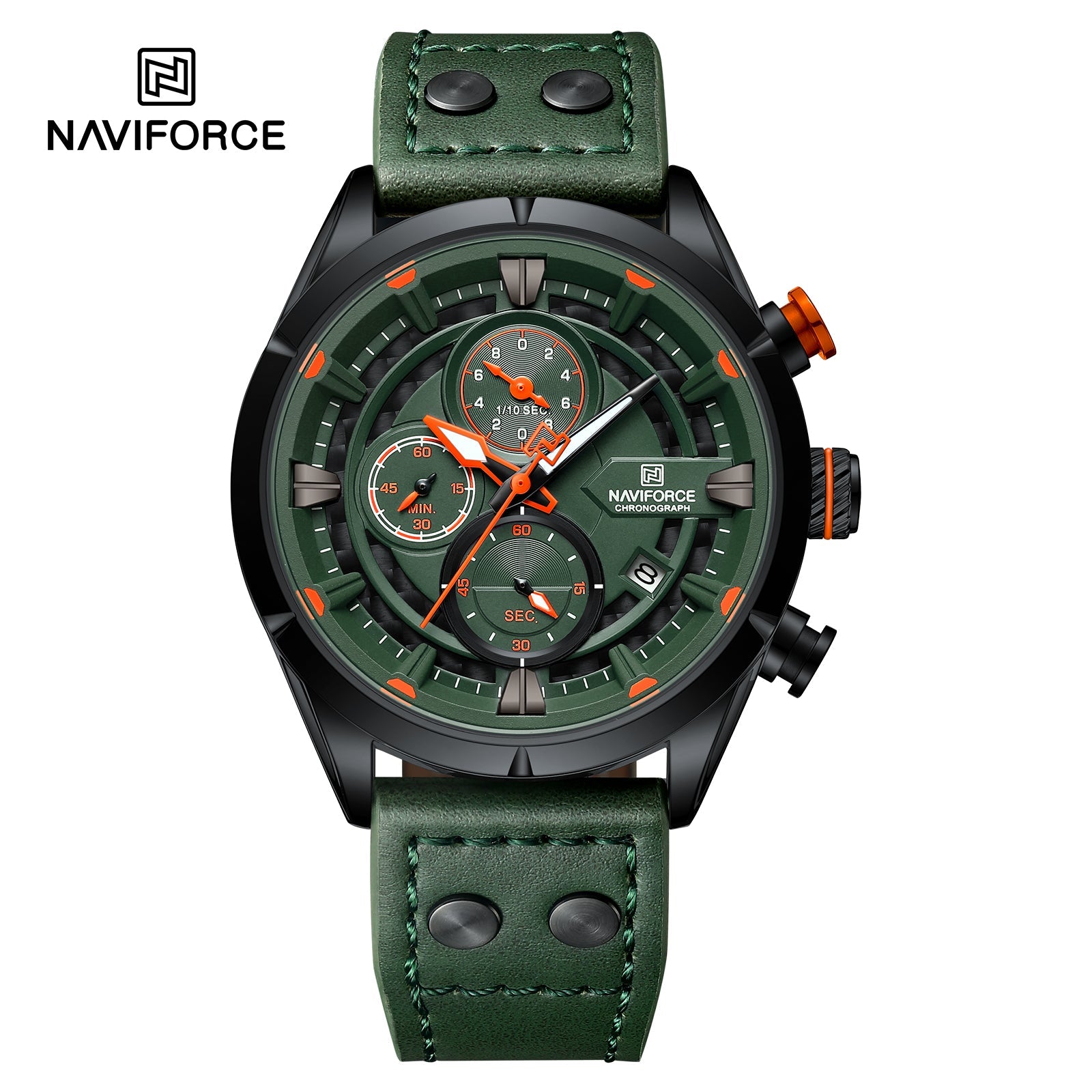 Naviforce Cuero Cronógrafo Ref NF8045