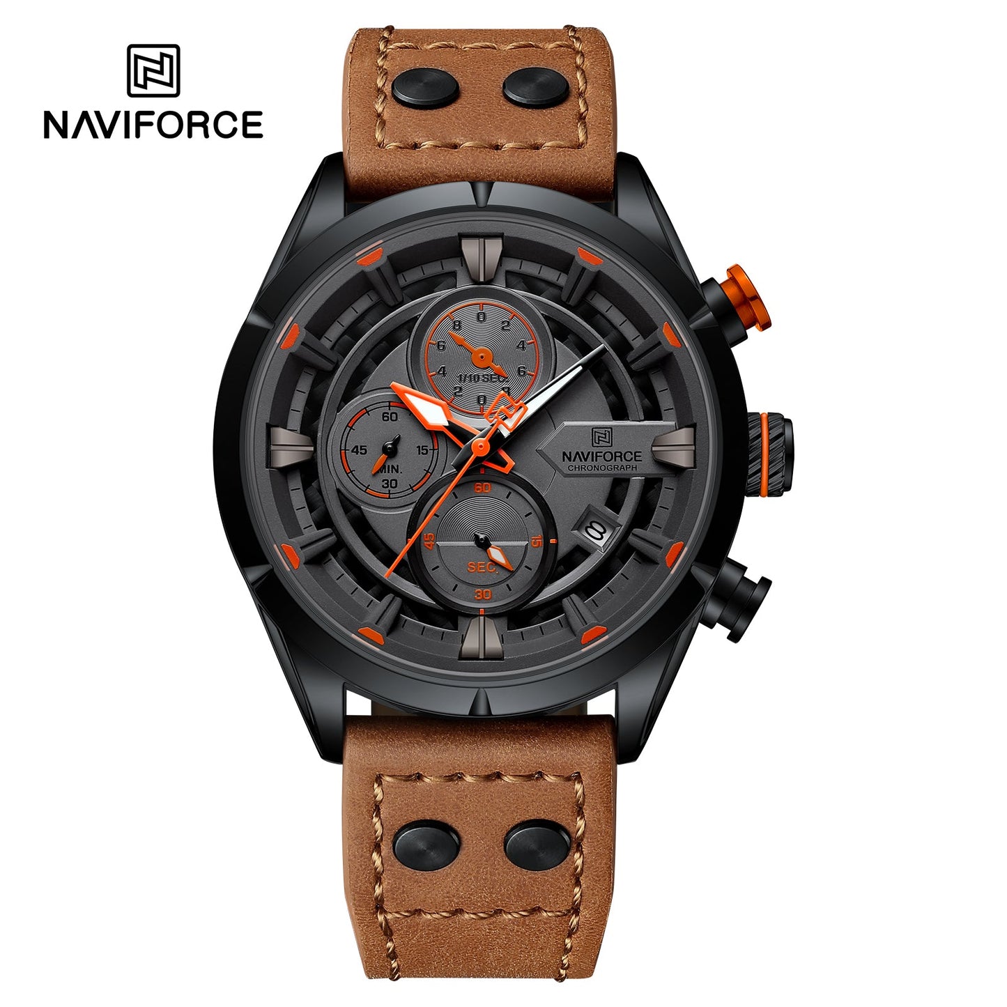 Naviforce Cuero Cronógrafo Ref NF8045