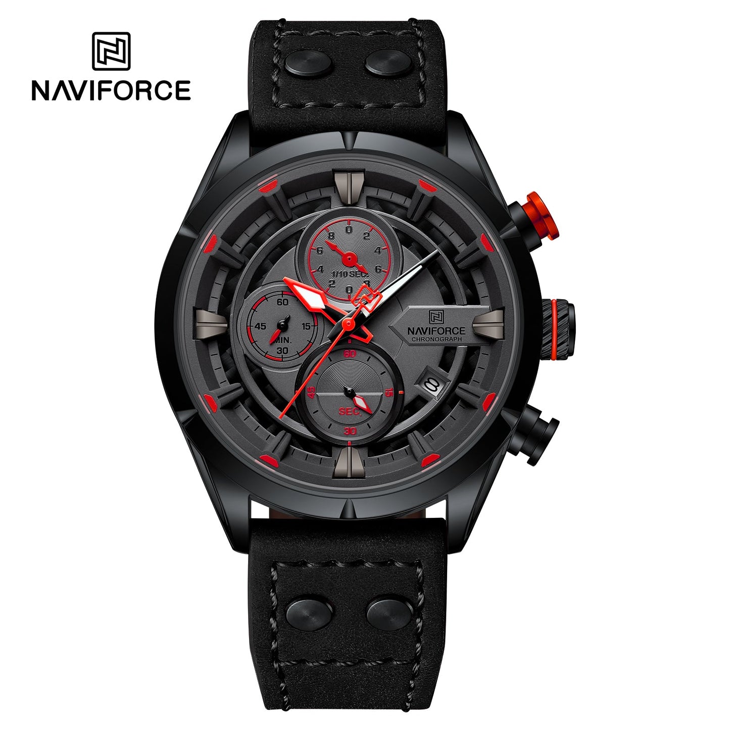 Naviforce Cuero Cronógrafo Ref NF8045