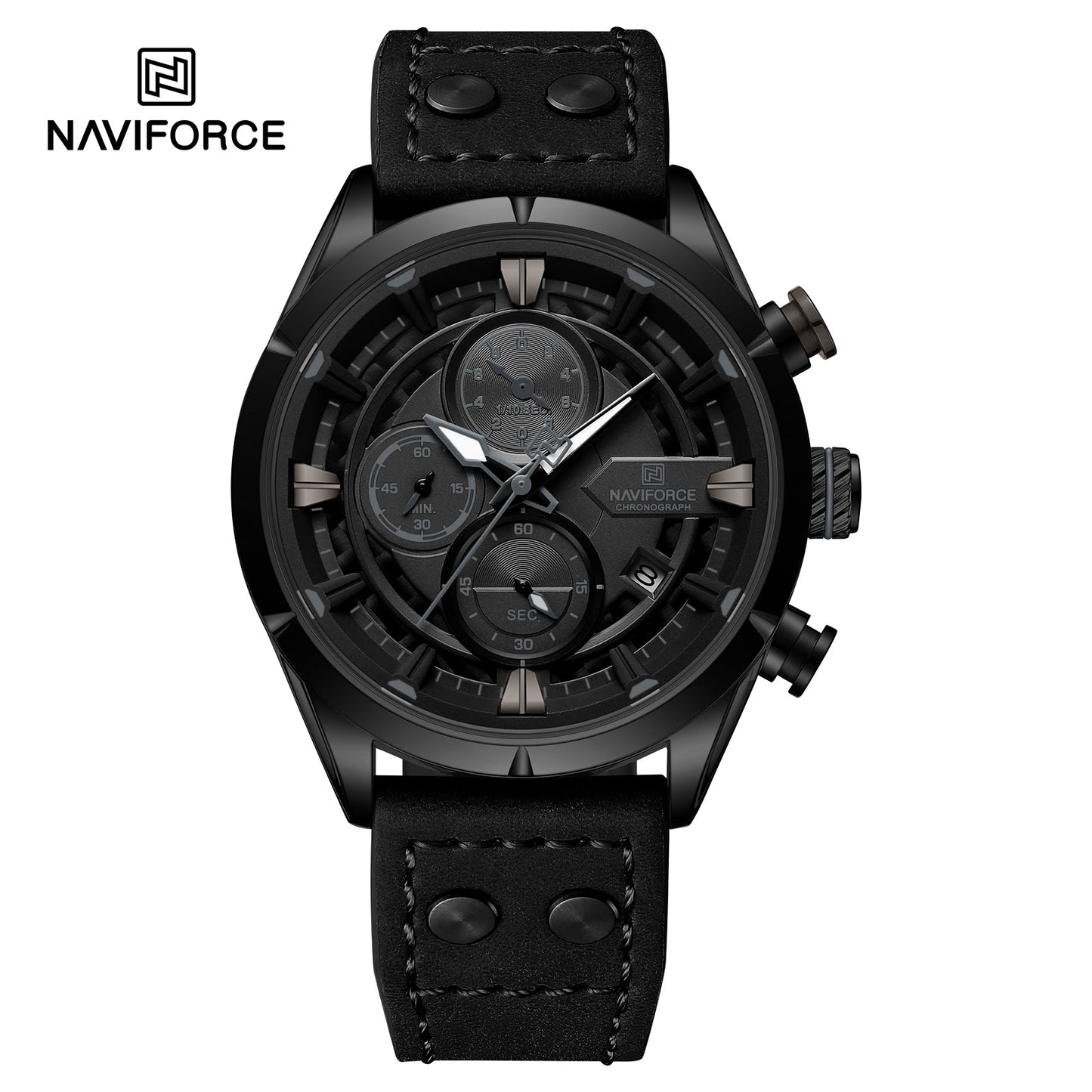 Naviforce Cuero Cronógrafo Ref NF8045