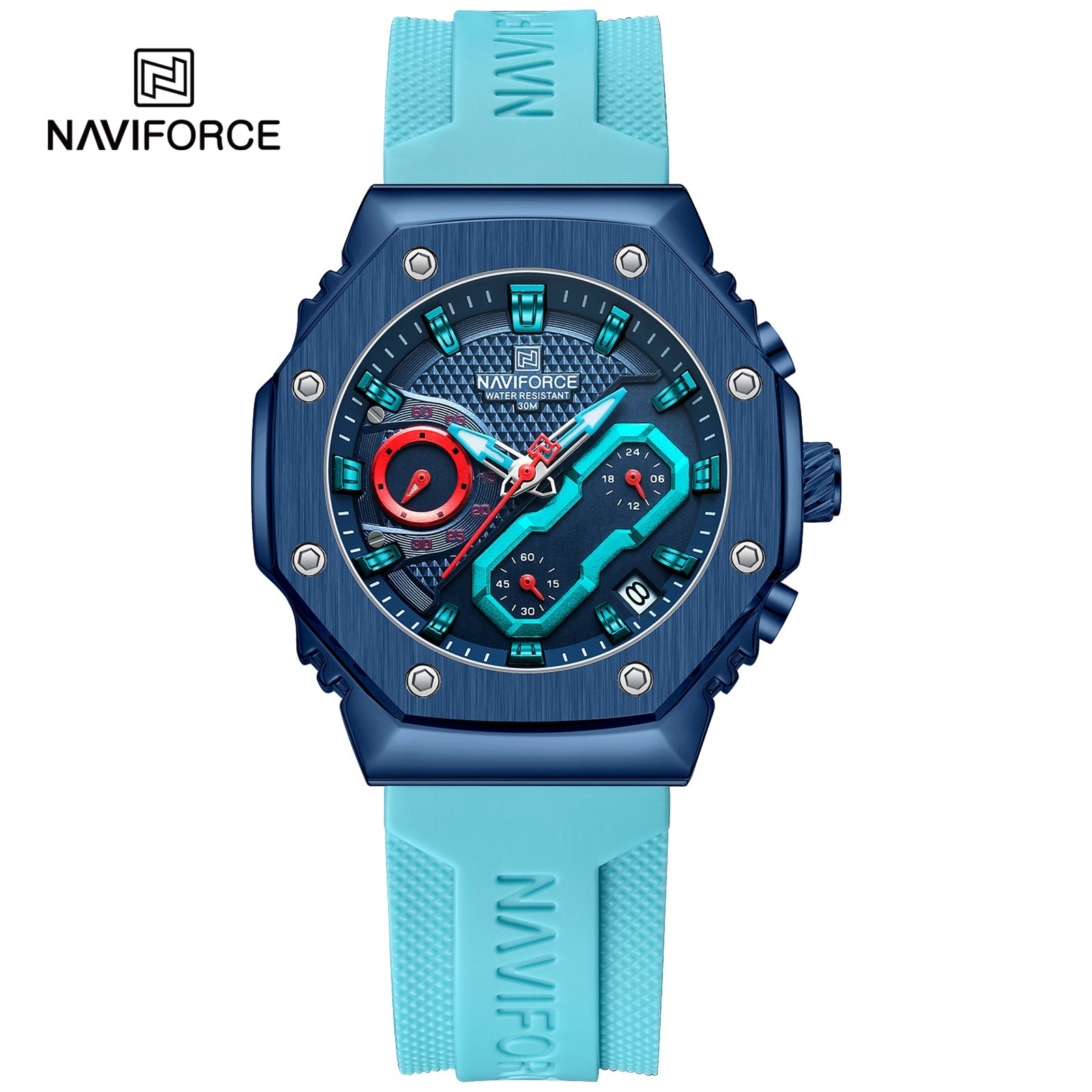 Naviforce Dama Análogo Funcional Silicona Ref NF8035L