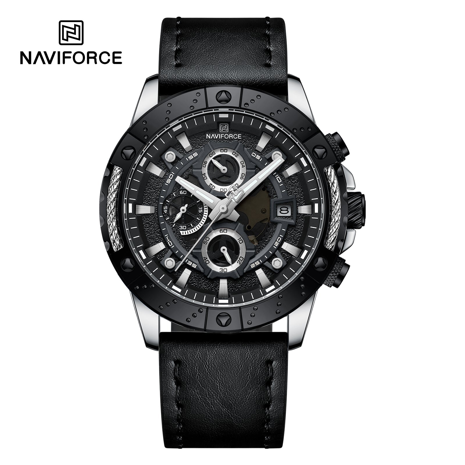 Naviforce Cuero Cronógrafo Ref NF8055