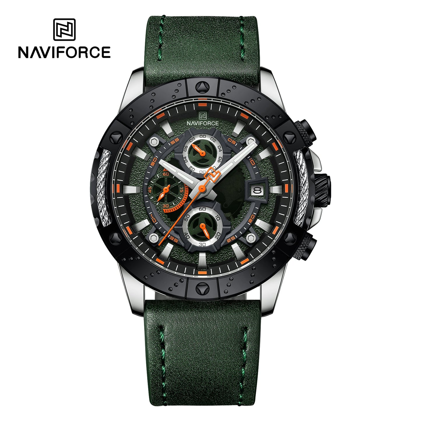 Naviforce Cuero Cronógrafo Ref NF8055