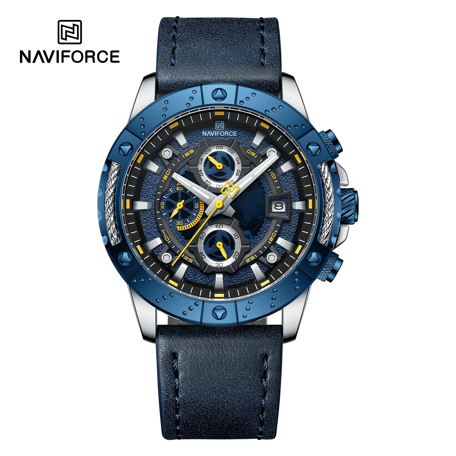 Naviforce Cuero Cronógrafo Ref NF8055