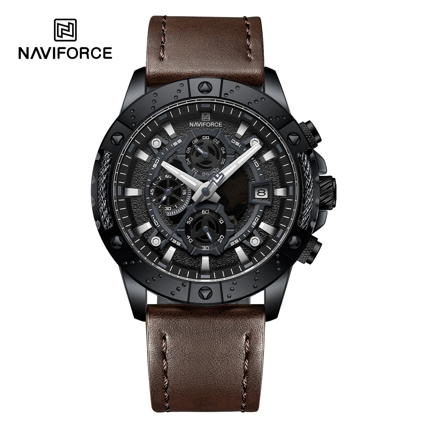 Naviforce Cuero Cronógrafo Ref NF8055