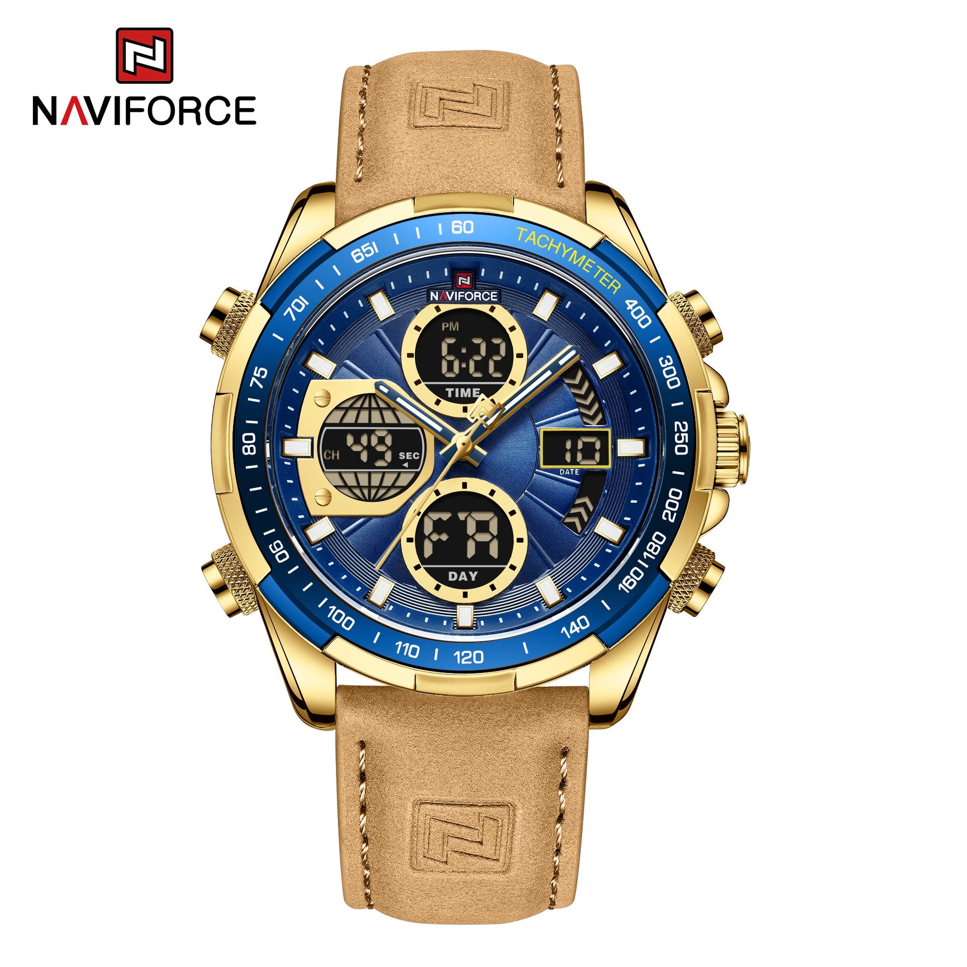 Naviforce Cuero Doble Hora Ref NF9197L