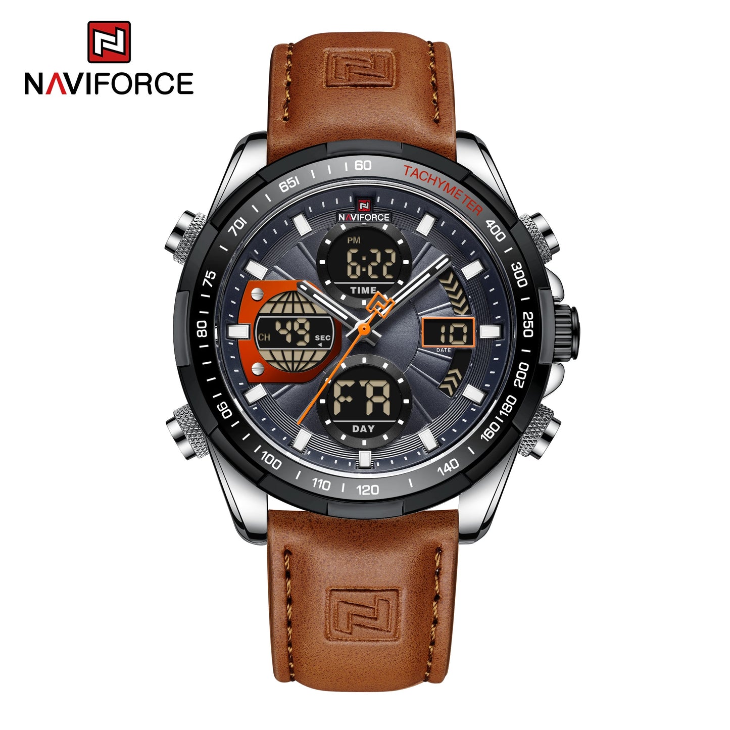 Naviforce Cuero Doble Hora Ref NF9197L