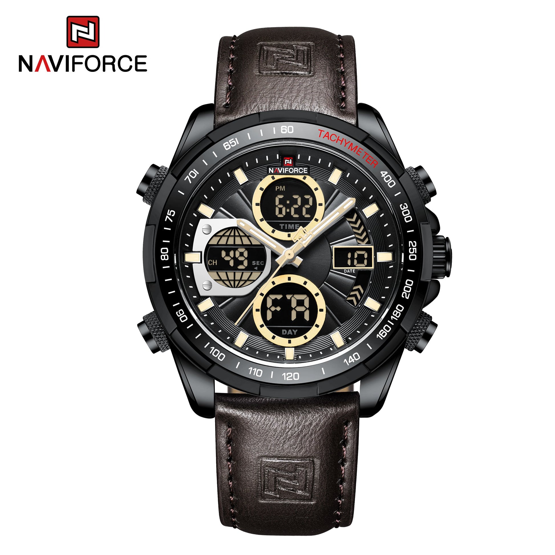 Naviforce Cuero Doble Hora Ref NF9197L