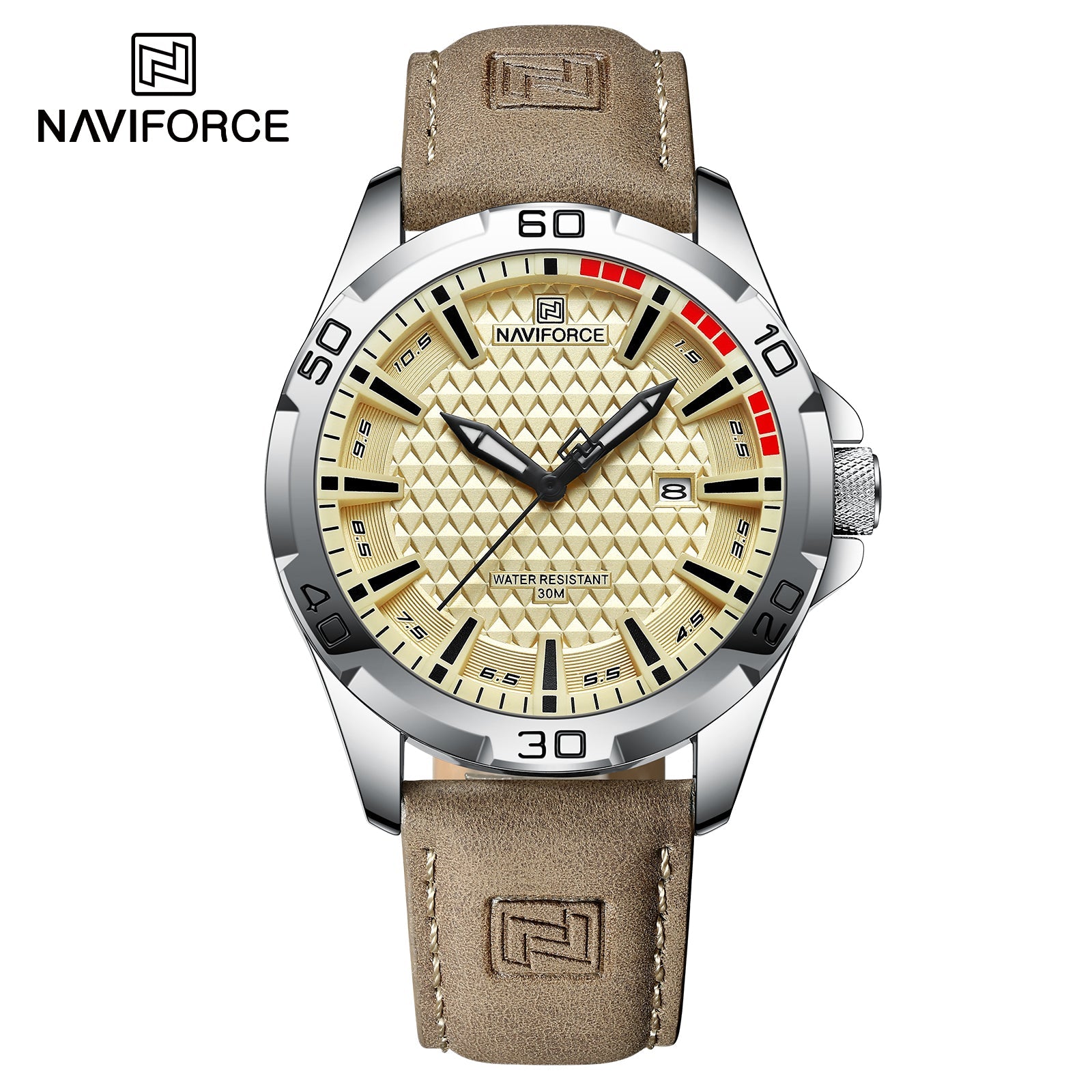 Naviforce Cuero Calendario Analogo Ref NF8023L