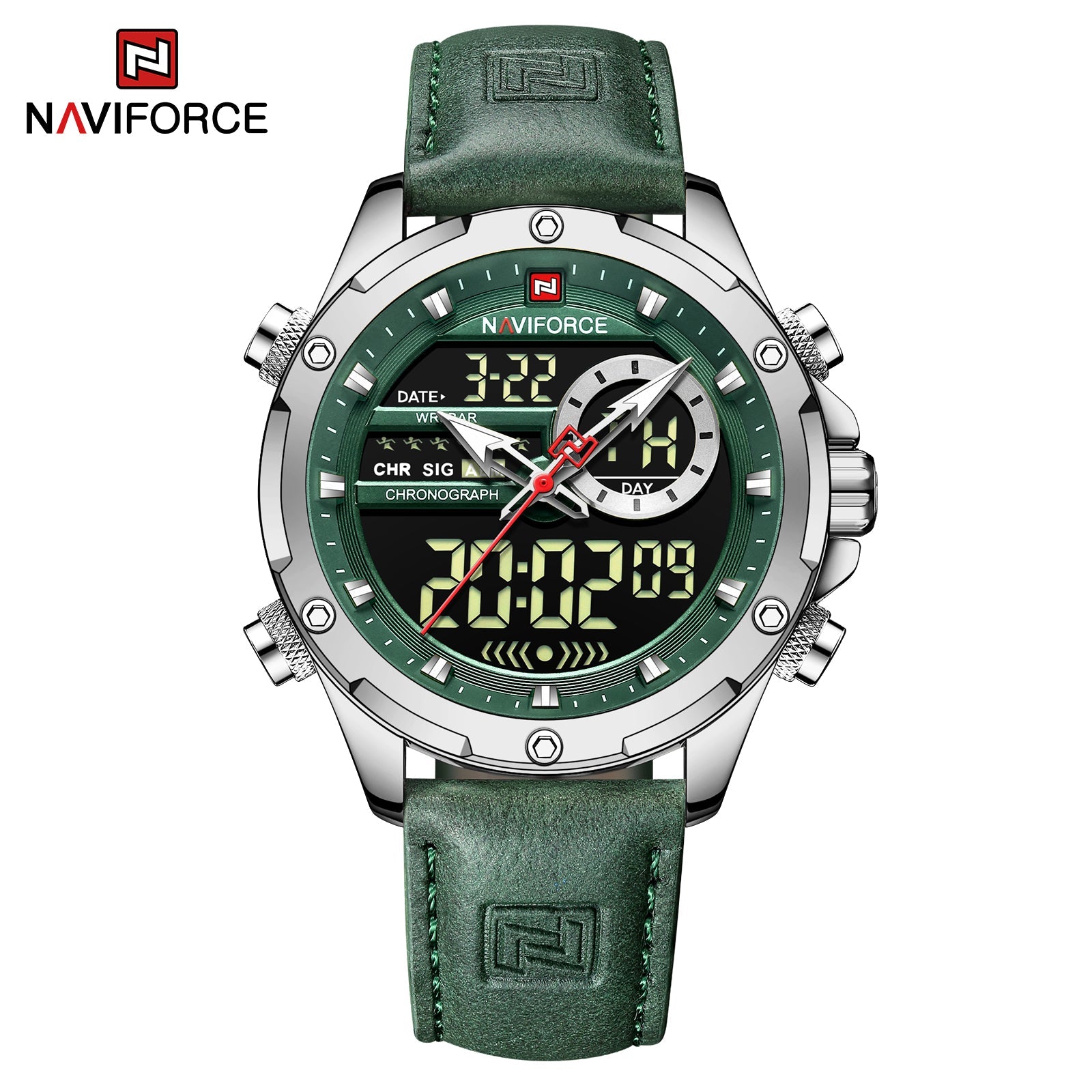 Naviforce Cuero Doble Hora Ref NF9208L