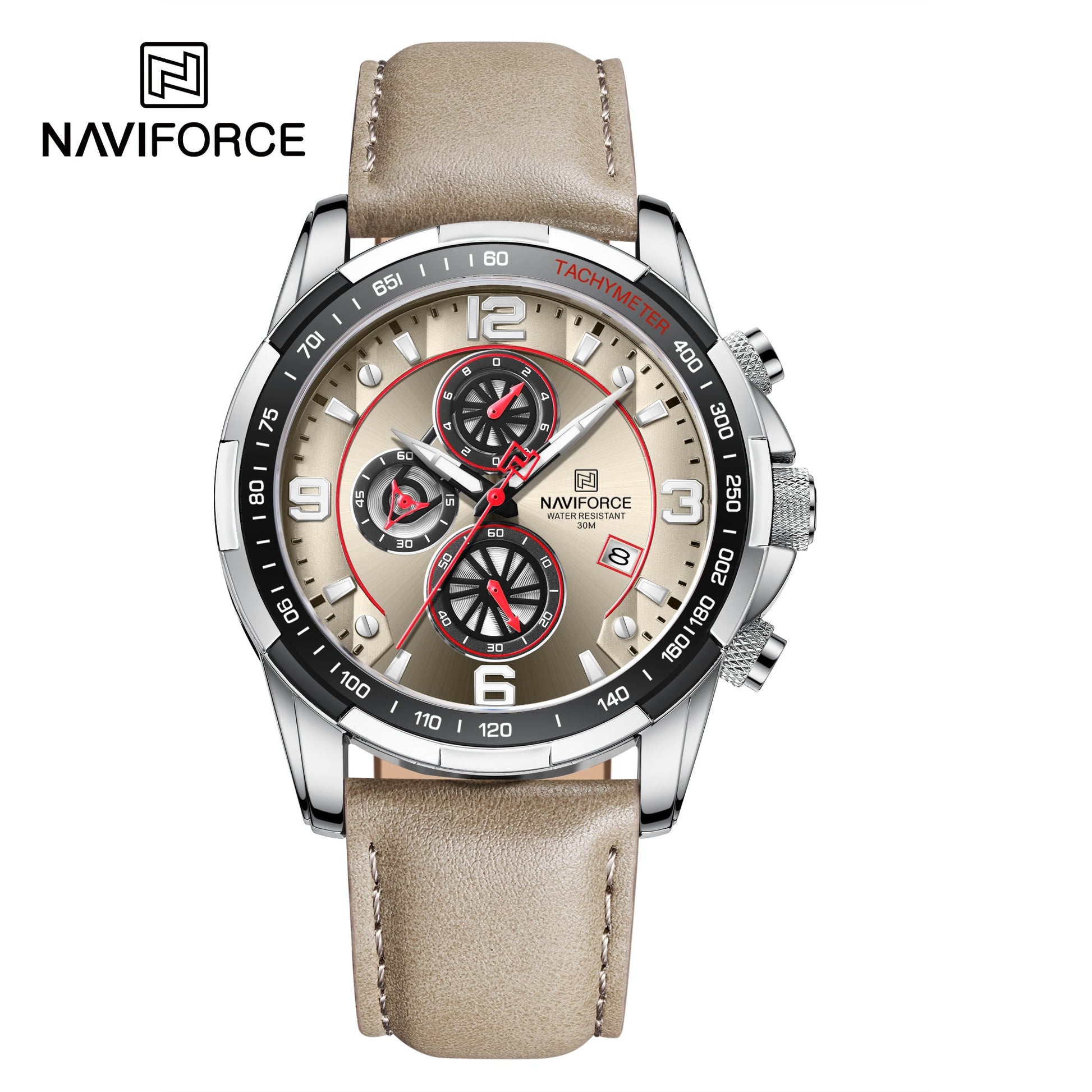 Naviforce Análogo Funcional Cuero Ref NF8020L