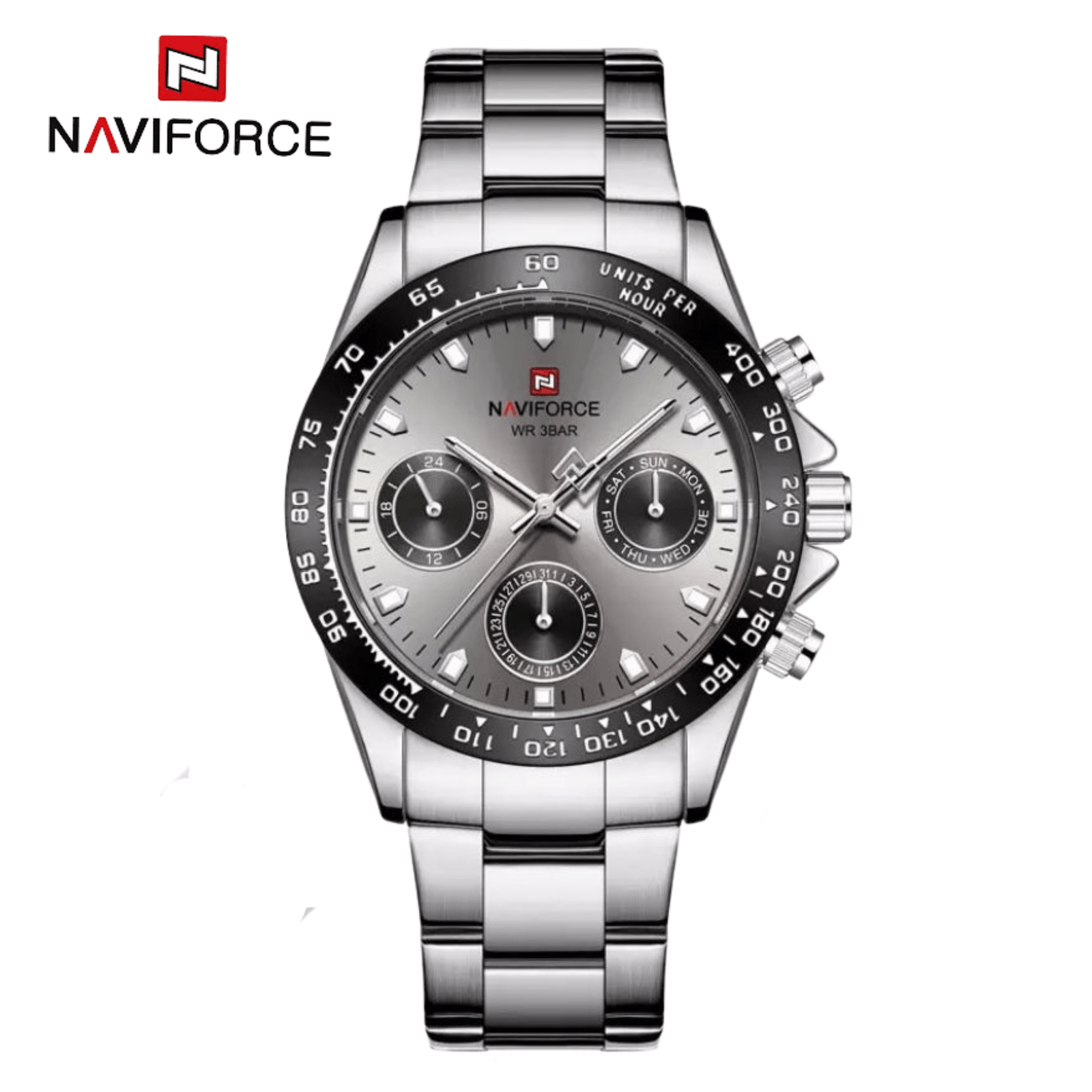 Naviforce Acero Calendario Funcional Ref NF9193M